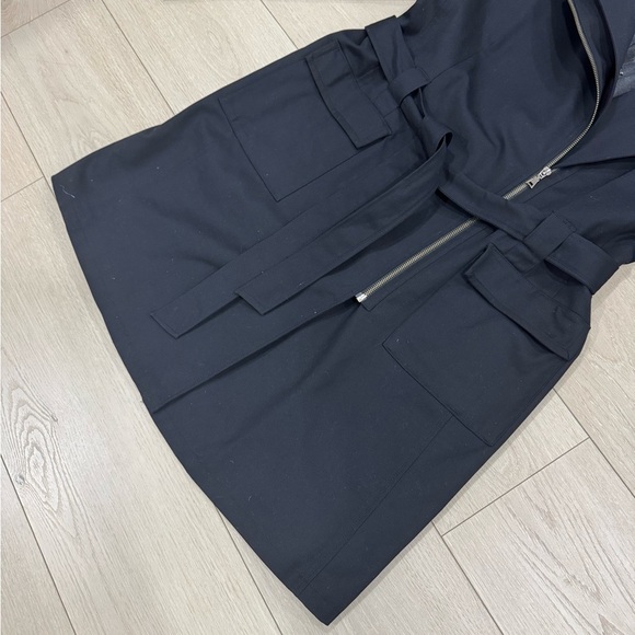 Tahari Black Belted Trench Coat - Picture 2 of 10